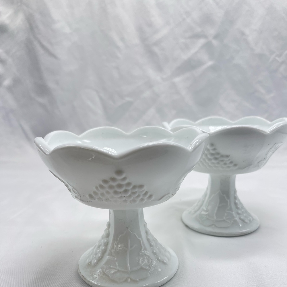 VTG Indiana Glass milk glass candle stick holders - Picture 3 of 8